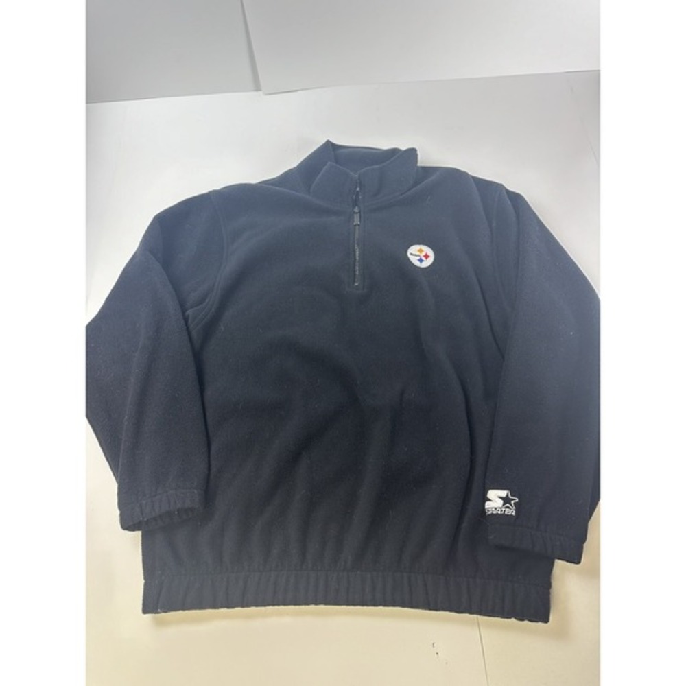 Vintage 90s Starter Men Large Pittsburgh Steelers Fleece‎ Pullover Sweater